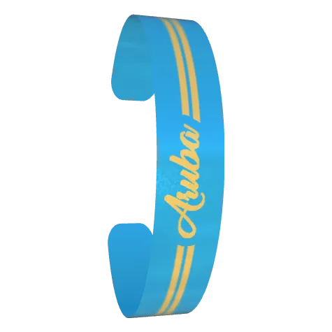Variant Image font_angled for Aruba Classic Gold Drop / Dark Powder Blue