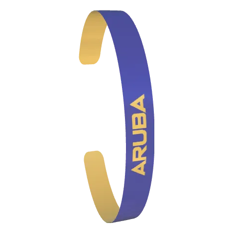 Variant Image font_angled for Aruba Gold Drop / Dark Blue