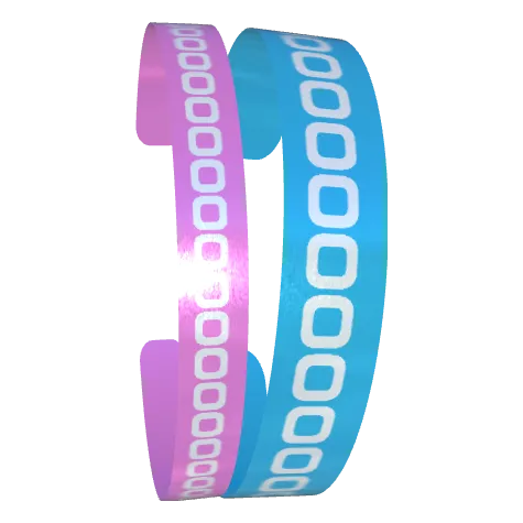 Variant Image font_angled for Partner Bangles Silver Lake Blue / Lavender Purple, Silver Lake Blue / Dark Powder Blue