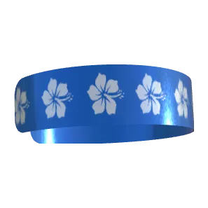 Variant Image side_stacked for Hawaii Flowers Silver Lake Blue / Cerulean Blue