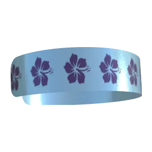 Variant Image side_stacked for Hawaii Flowers Dark Byzantium / Pale Blue